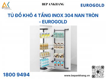 Tủ đồ khô 4 tầng inox 304 nan tròn EP80445 (EKT11445) – Eurogold